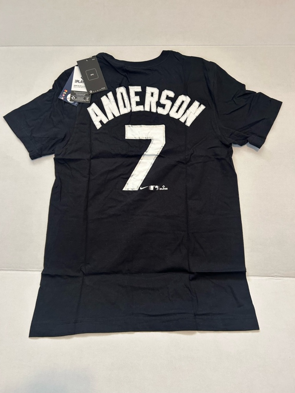 Nike Black Tee with White 'Anderson' Name and 7